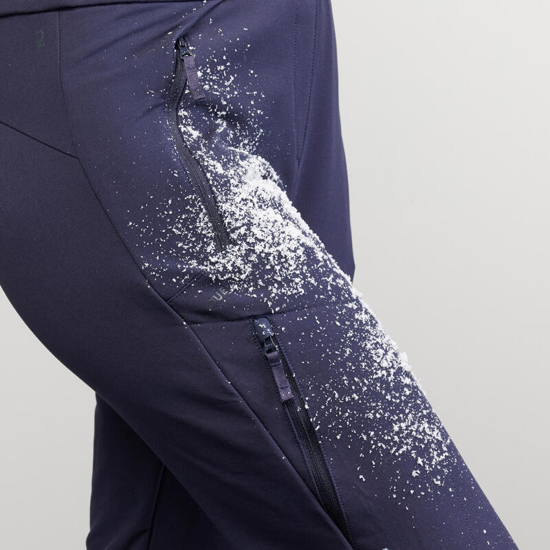 Pantalon Călduros Hidrofob Drumeție SH500 Albastru Damă