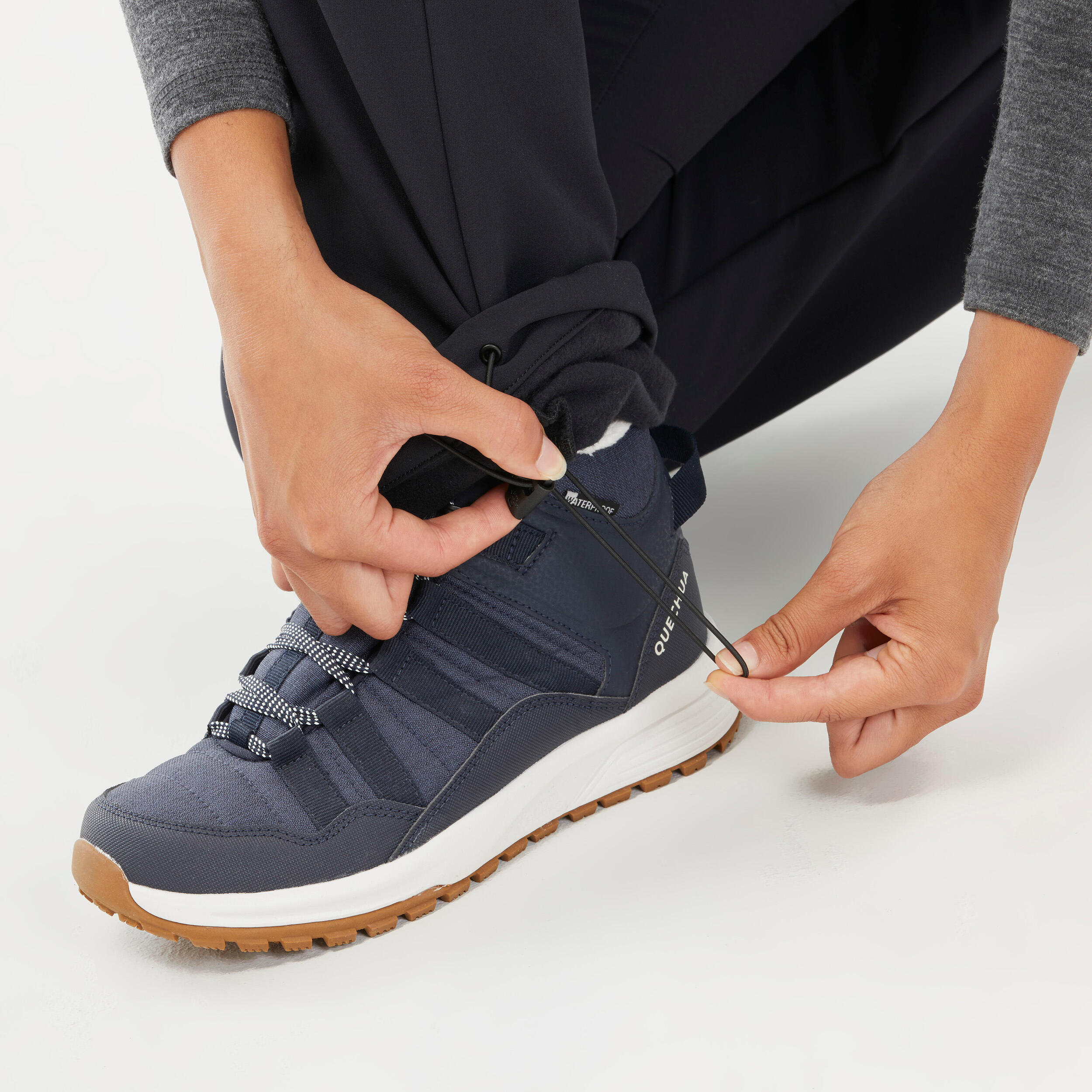 Women’s Water-Repellent Hiking Pants - SH 500 Blue - QUECHUA