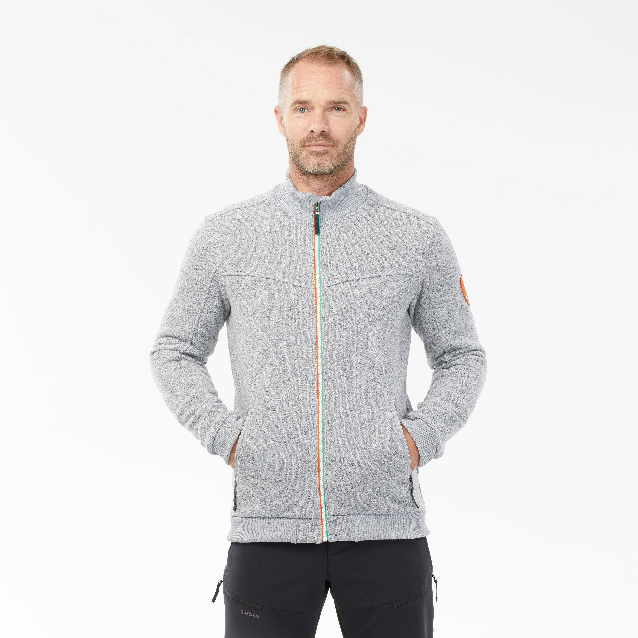 Men Sweater Jacket Extra Warm - SH100 INDIA -  4