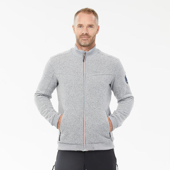 Polaire chaude de randonnée homme, NH100 gris