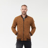 Men Sweater Jacket Extra Warm - SH100 Ochre
