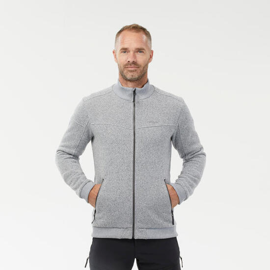 Polaire chaude de randonnée homme, NH100 gris