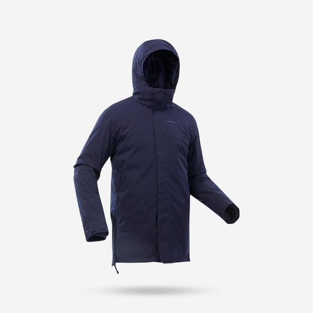 Parka Winterjacke Herren warm bis -10 °C wasserdicht Winterwandern - SH500 blau