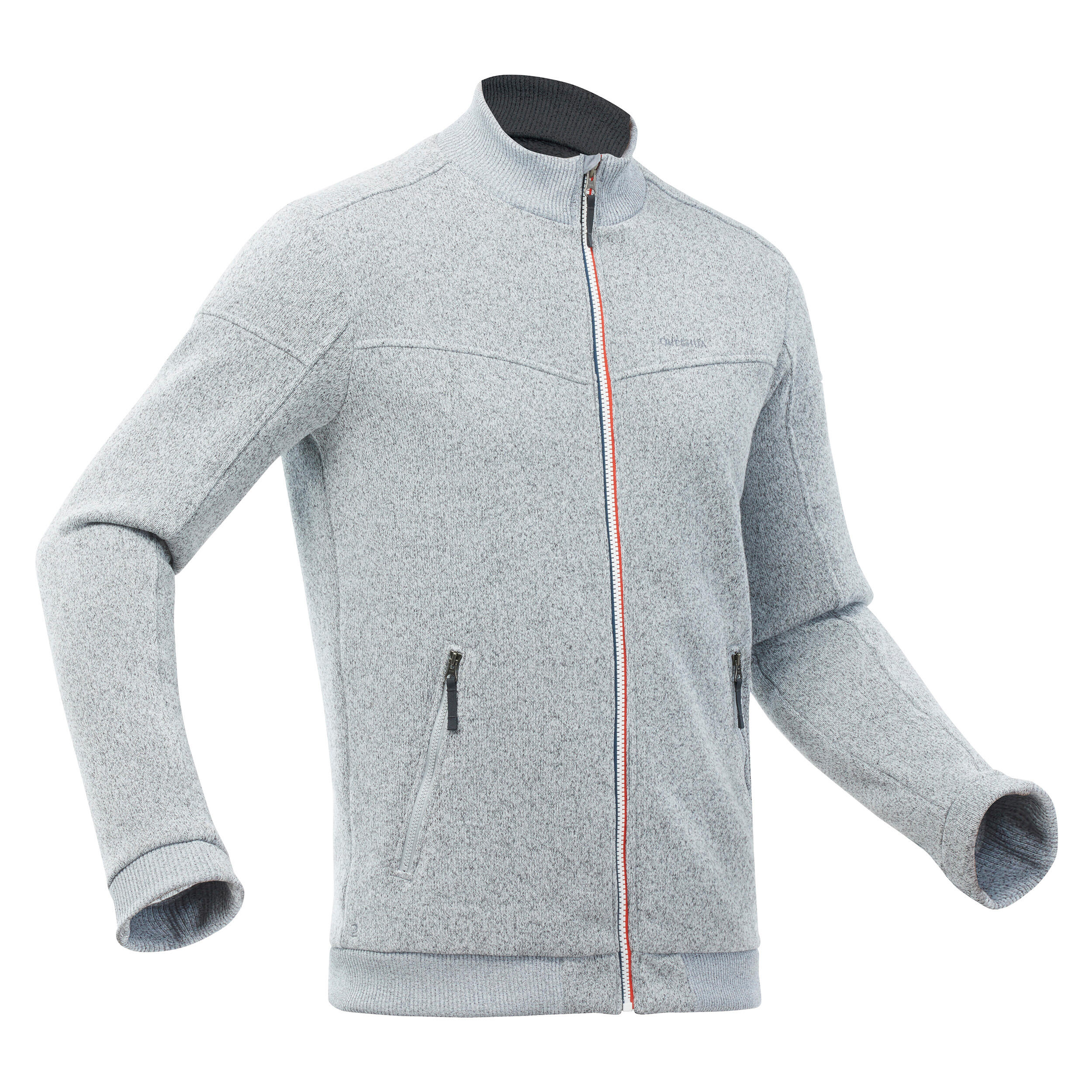 Men’s warm hiking fleece jacket NH100 - Grey 2/9