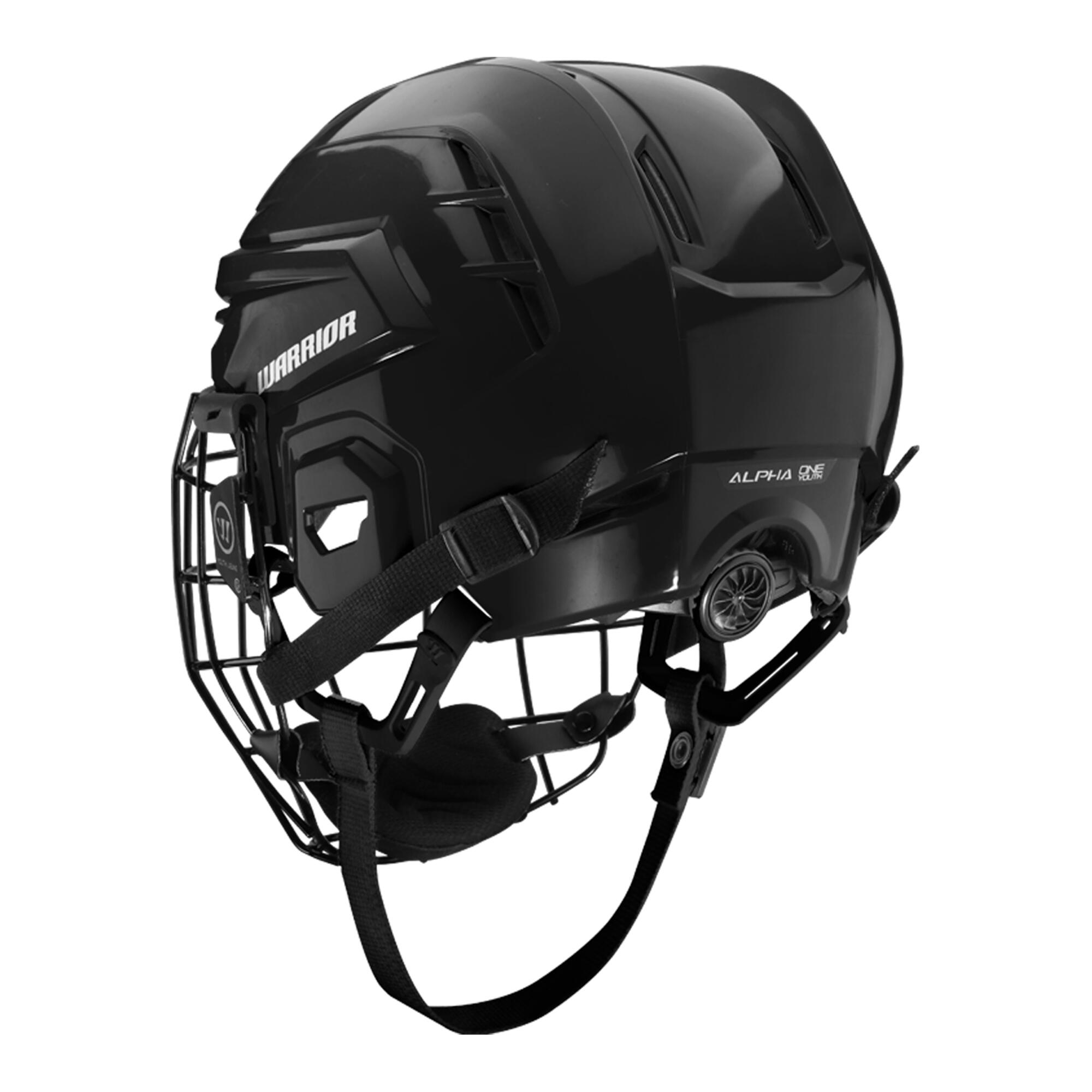 Kids' Warrior Hockey Helmet- Alpha One Youth Combo Black - WARRIOR