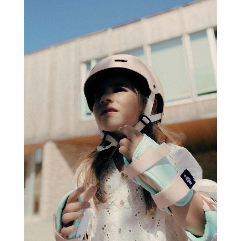 Casque roller skateboard trottinette MF500 bridal pink