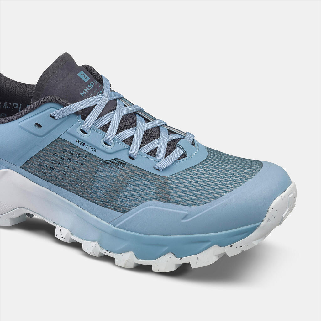 Chaussures de randonnée montagne - MH500 LIGHT bleu - femme