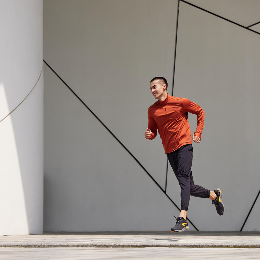 Running Long-Sleeved T-Shirt Run Warm - orange