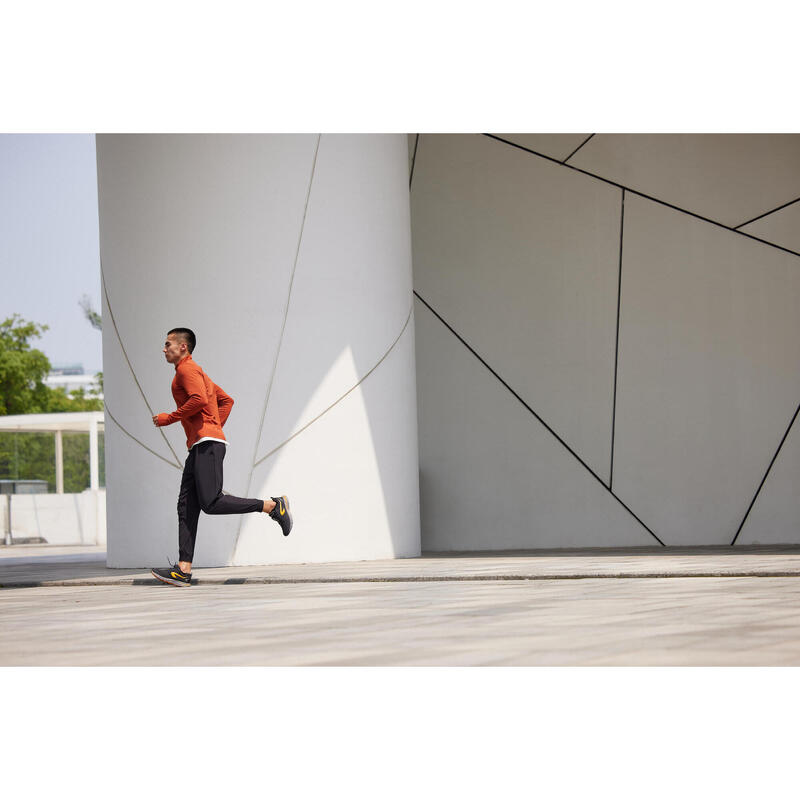 Hardloopshirt Run Warm lange mouwen oranje