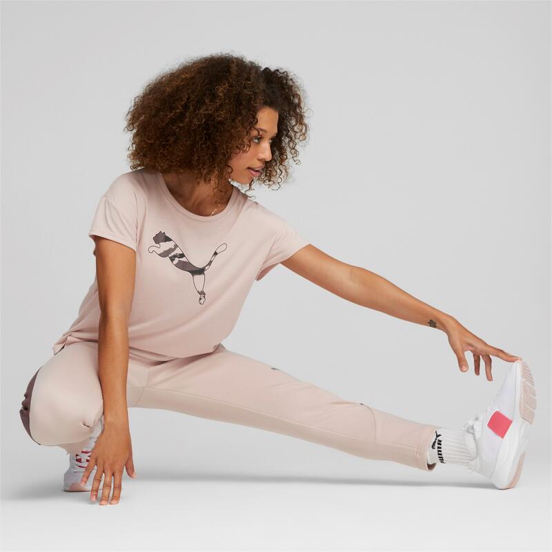 PUMA T-Shirt Damen kurzarm Rundhalsausschnitt - rosa 