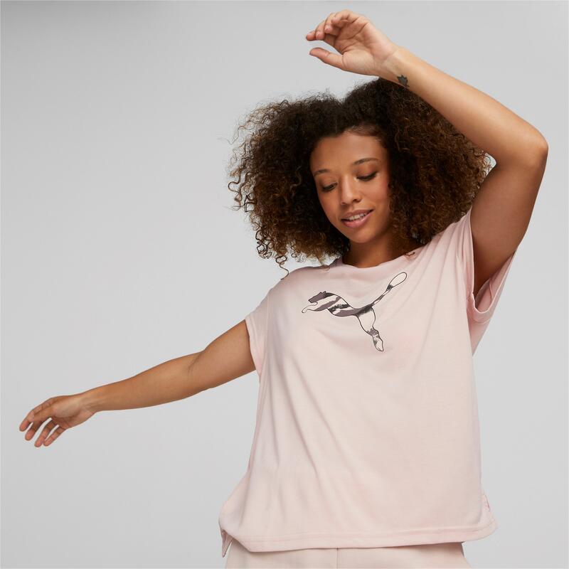 PUMA T-Shirt Damen kurzarm Rundhalsausschnitt - rosa 