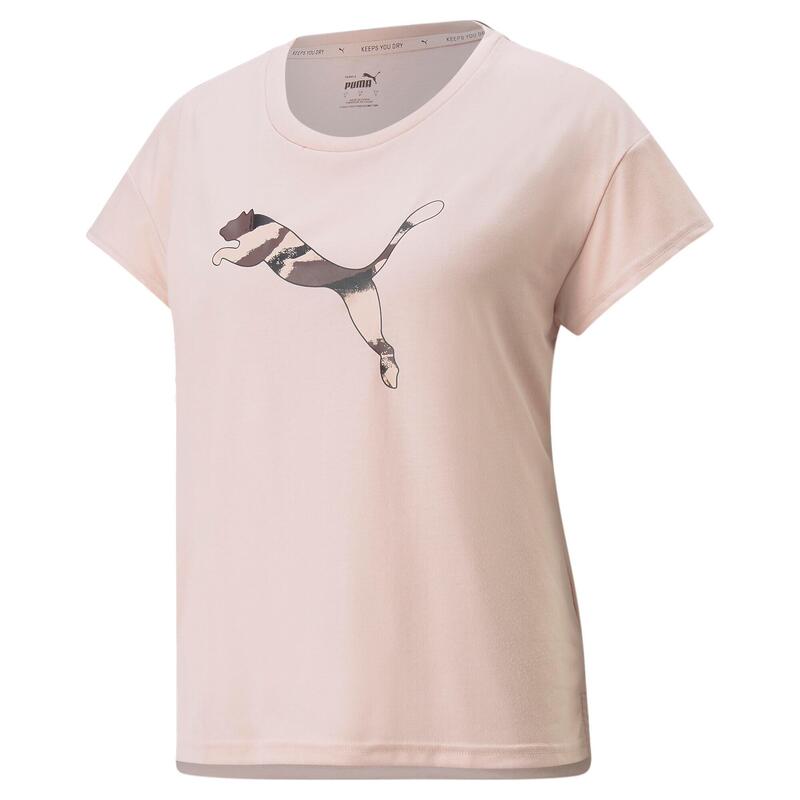 PUMA T-Shirt Damen kurzarm Rundhalsausschnitt - rosa 