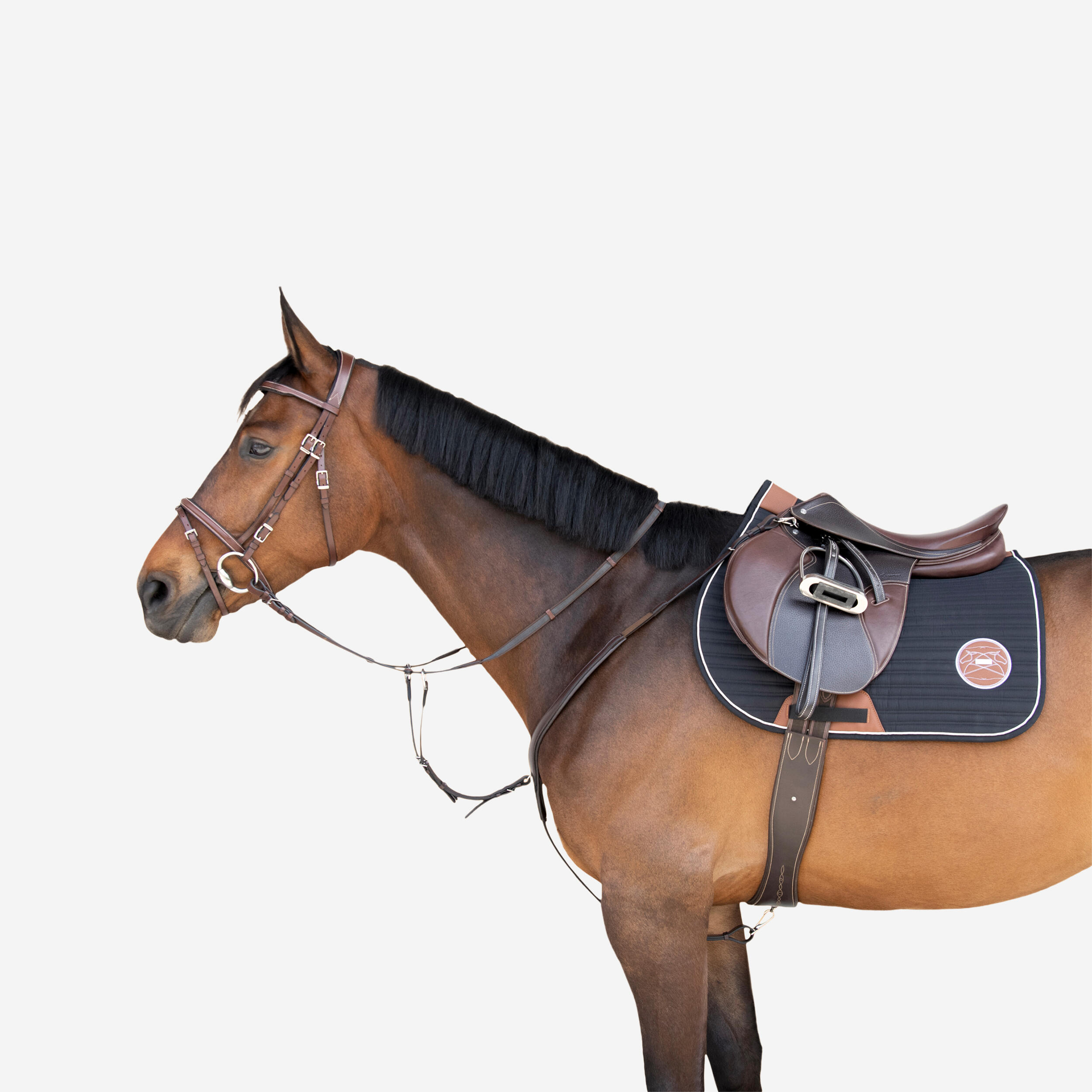 3-point horse and pony collar - dark brown