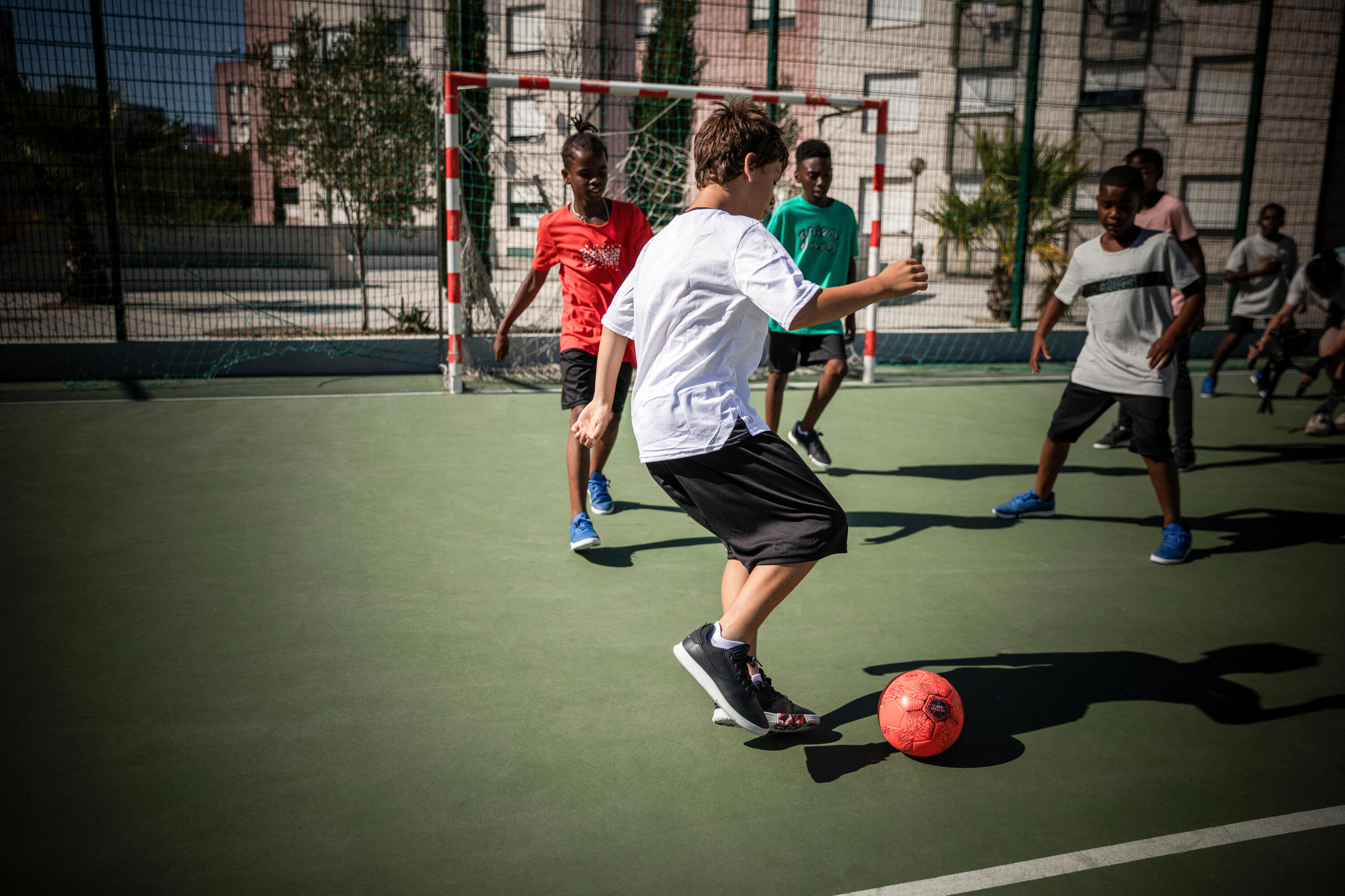 Scarpe street soccer bambino BARRIO blu 13/14
