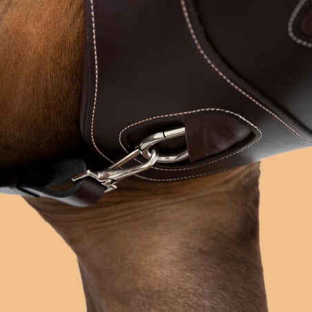 Horse and Pony Riding Leather Stud Girth 900 - Brown