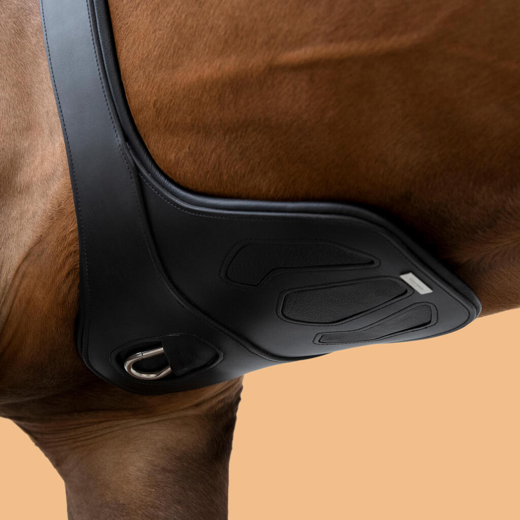 Horse Riding Leather Stud Girth For Horse and Pony 900 - Black