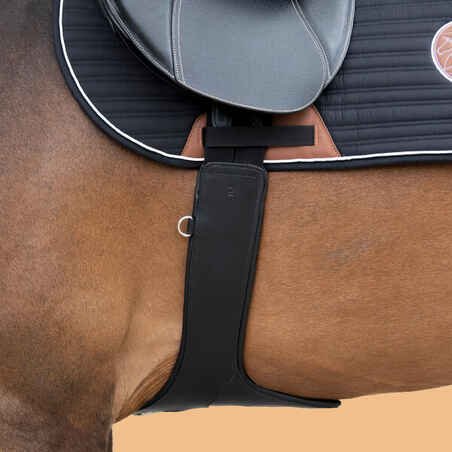 Horse Riding Leather Stud Girth For Horse and Pony 900 - Black