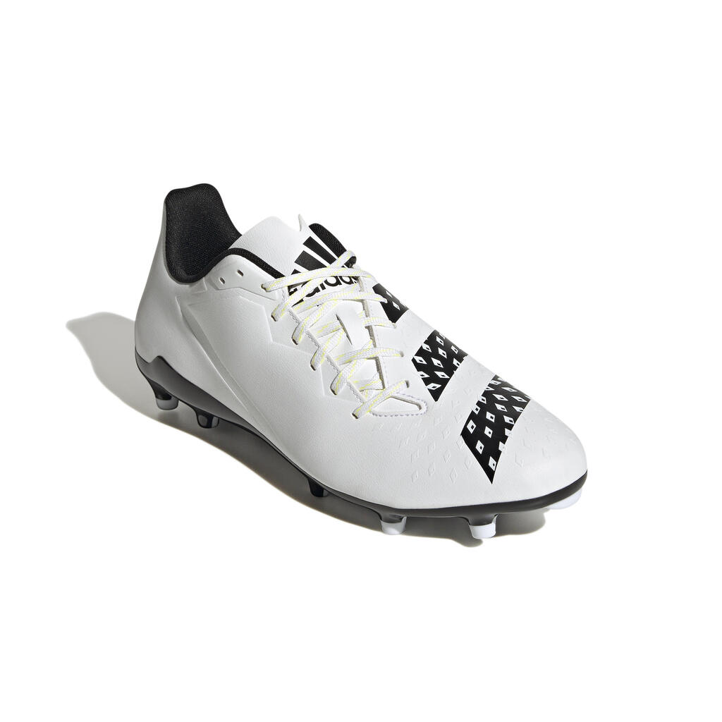 Men's/Women's Dry Pitch Moulded Rugby Boots Malice FG - White