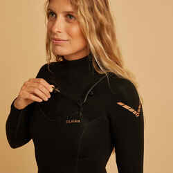 WOMEN'S NEOPRENE SURF WETSUIT OLAIAN 4/3 MM FRONT ZIP