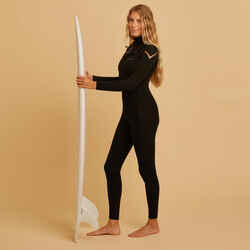 WOMEN'S NEOPRENE SURF WETSUIT OLAIAN 4/3 MM FRONT ZIP