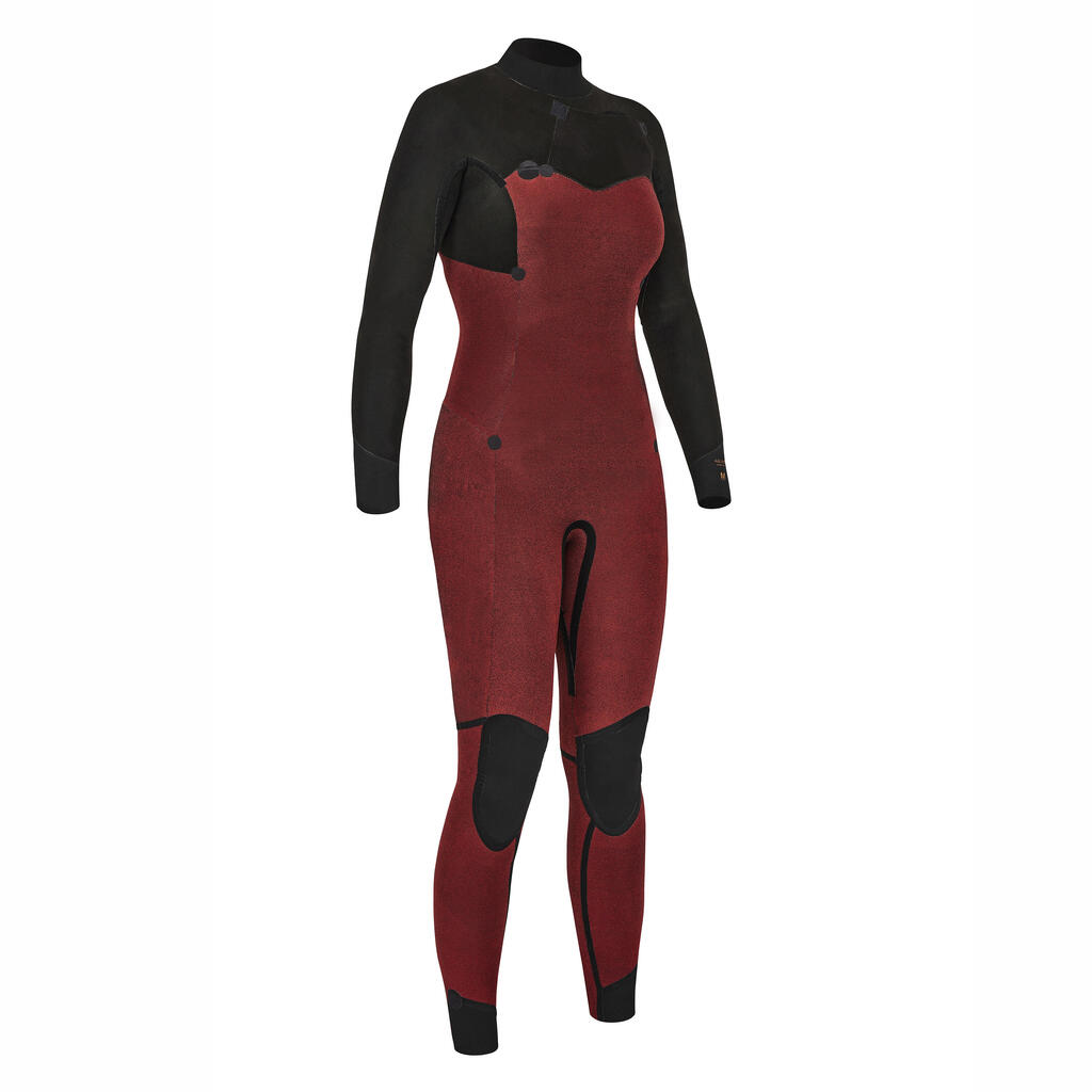 WOMEN'S NEOPRENE SURF WETSUIT OLAIAN 4/3 MM FRONT ZIP