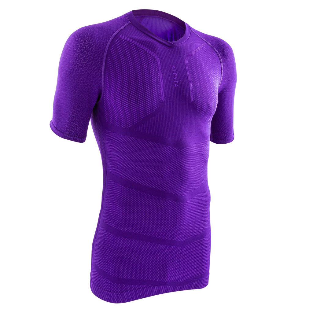 Funktionsshirt kurzarm Keepdry Wärmekomfort Damen/Herren violett