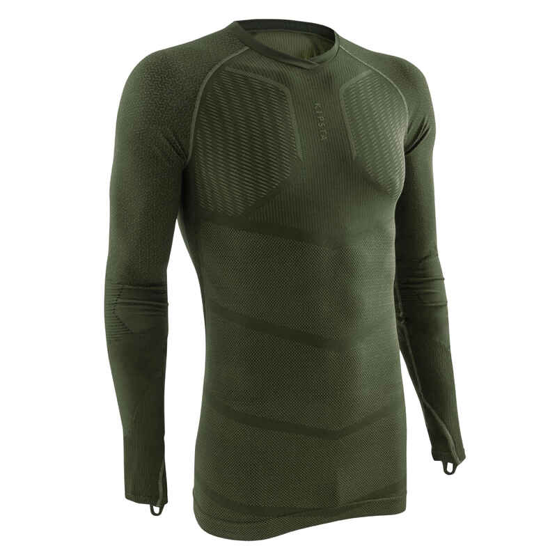 Damen/Herren Fussball Funktionsshirt langarm - Keepdry 500 khaki
