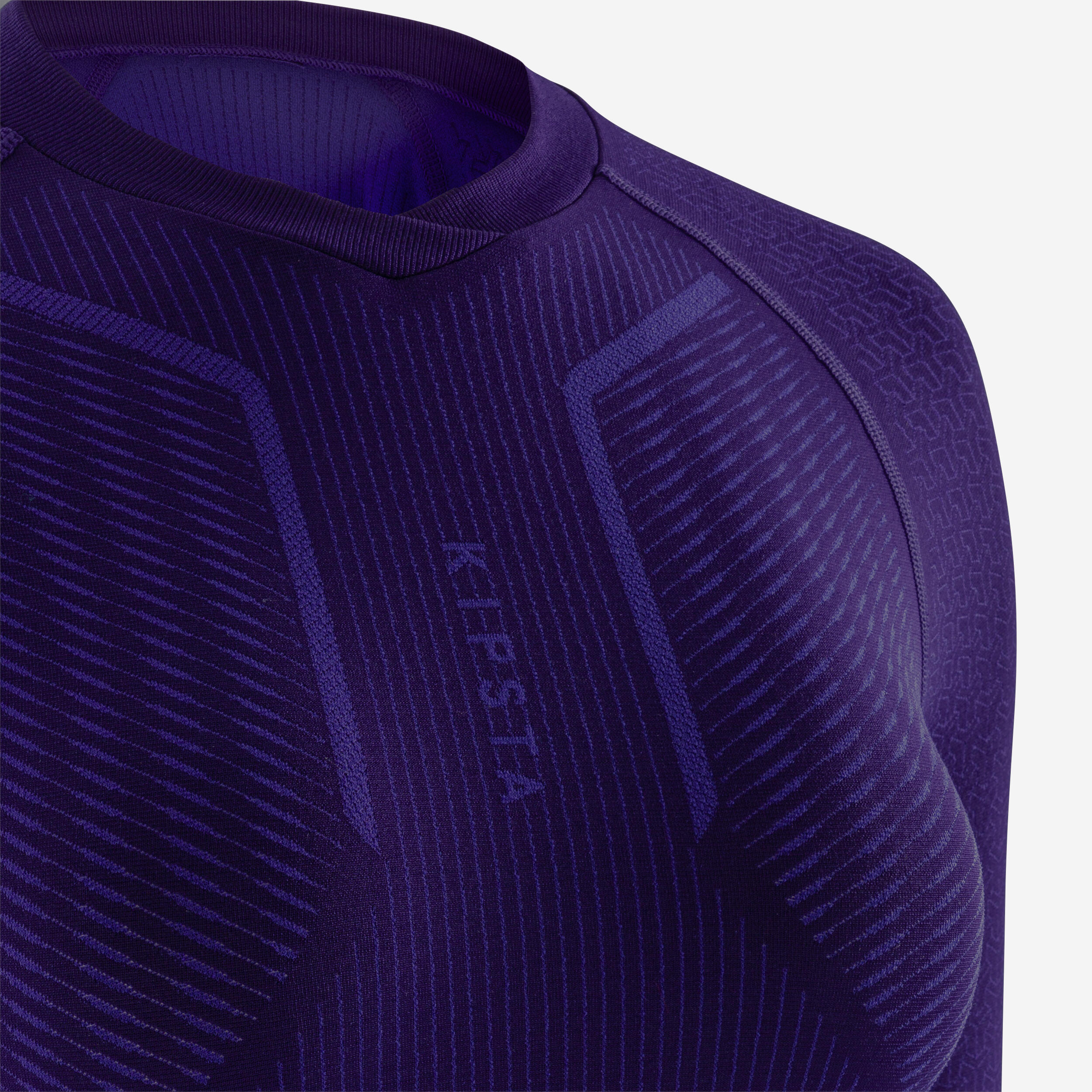 Adult Long-Sleeved Thermal Base Layer Top Keepdry 500 - Purple 12/15