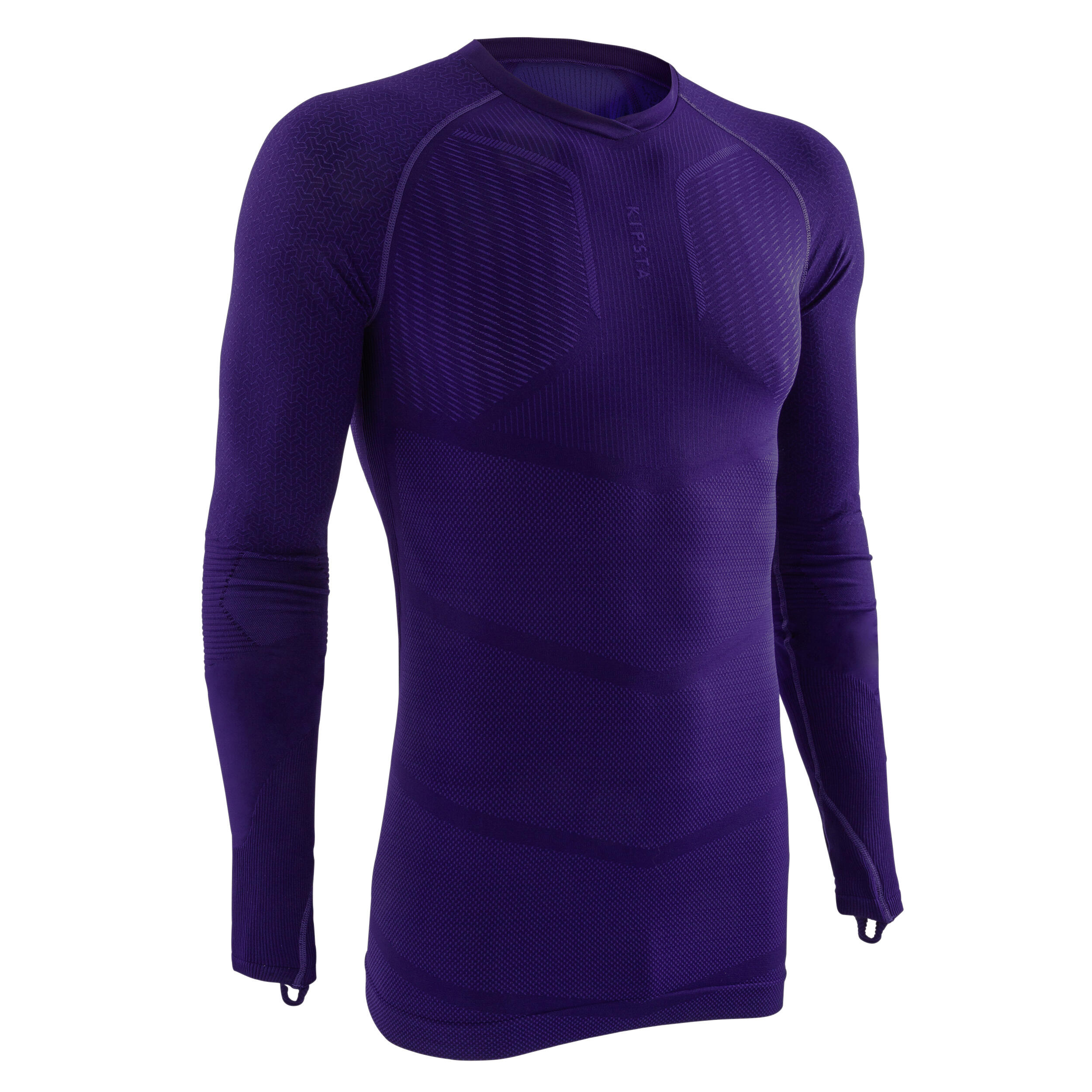 CAMISOLA TÉRMICA DE FUTEBOL ADULTO KEEPDRY 500 VIOLETA