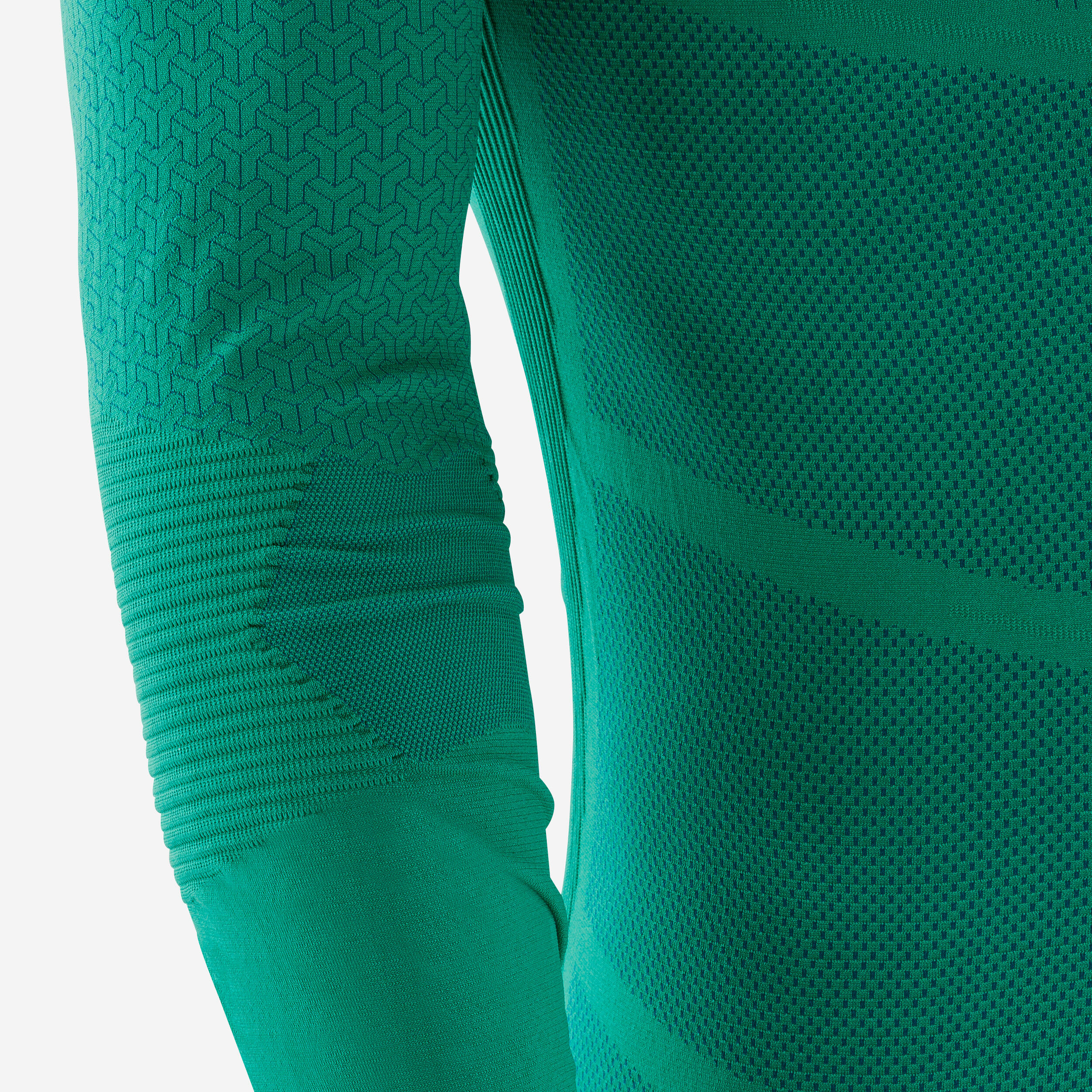 Adult Long-Sleeved Thermal Base Layer Top Keepdry 500 - Green 14/14