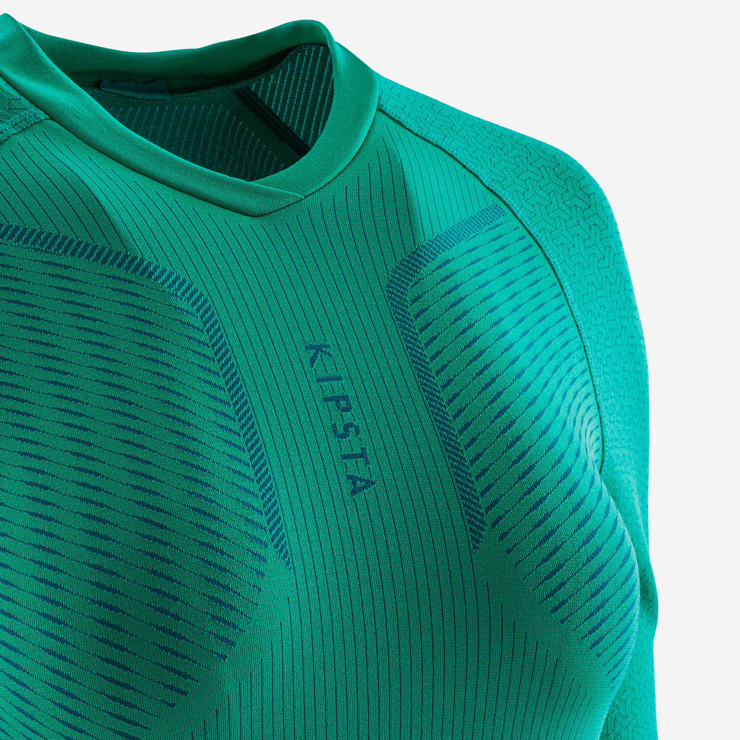 Adult Long-Sleeved Thermal Base Layer Top Keepdry 500 - Green 12/14