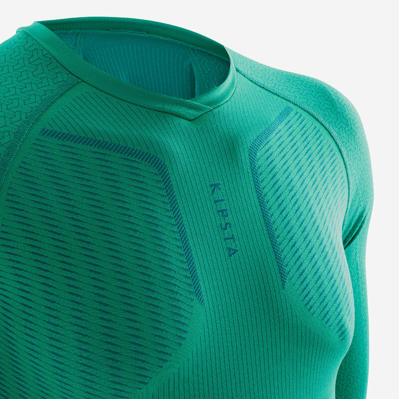 SOUS-VETEMENT THERMIQUE HAUT MANCHES LONGUES ADULTE VERT KEEPDRY 500