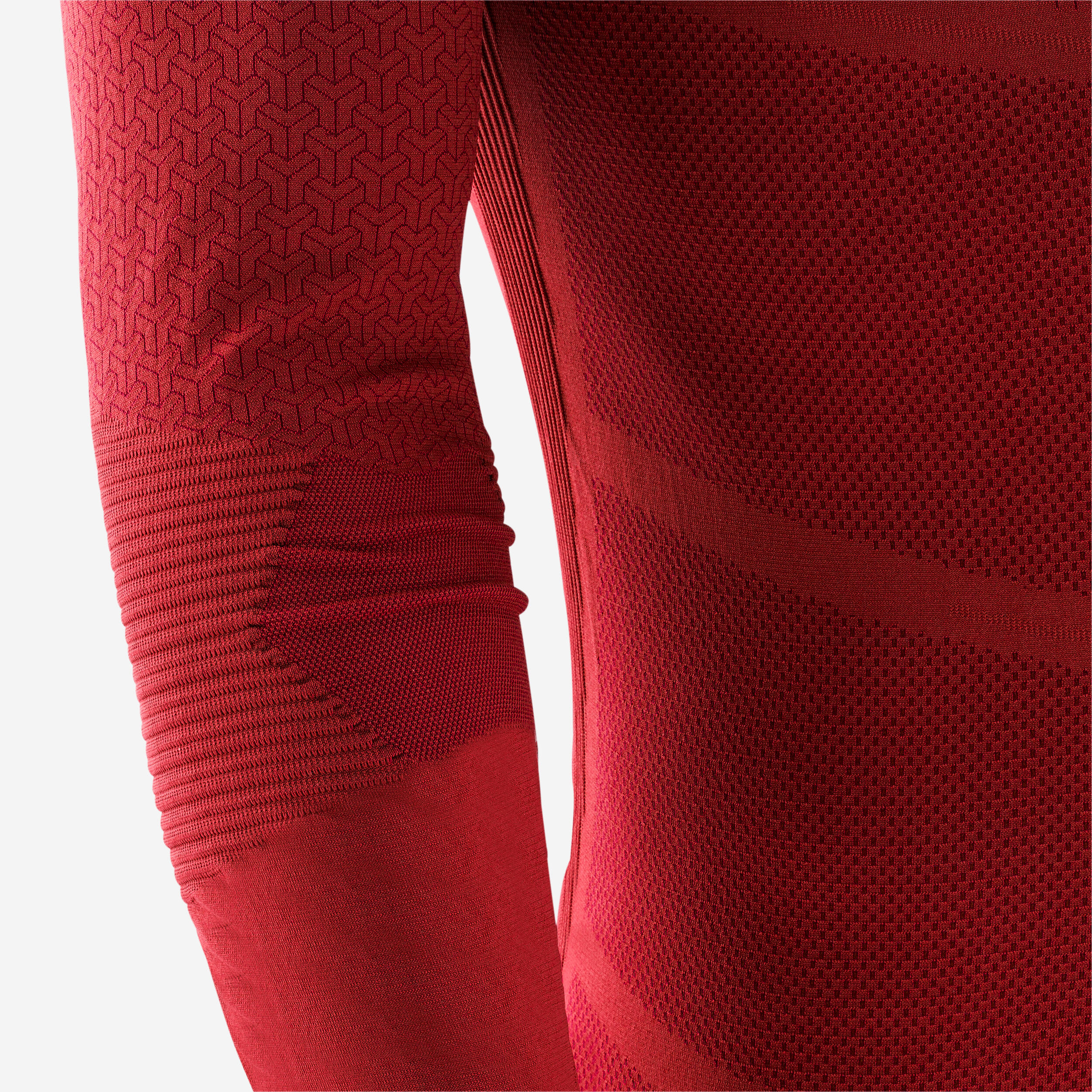 Adult Long-Sleeved Thermal Base Layer Top Keepdry 500 - Red 14/15