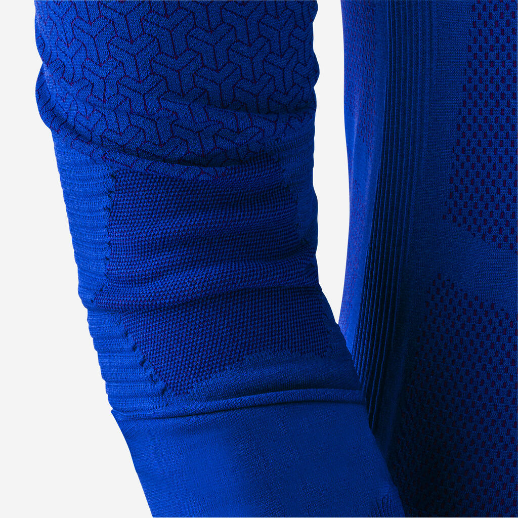 Adult Long-Sleeved Thermal Base Layer Top Keepdry 500 - Indigo Blue