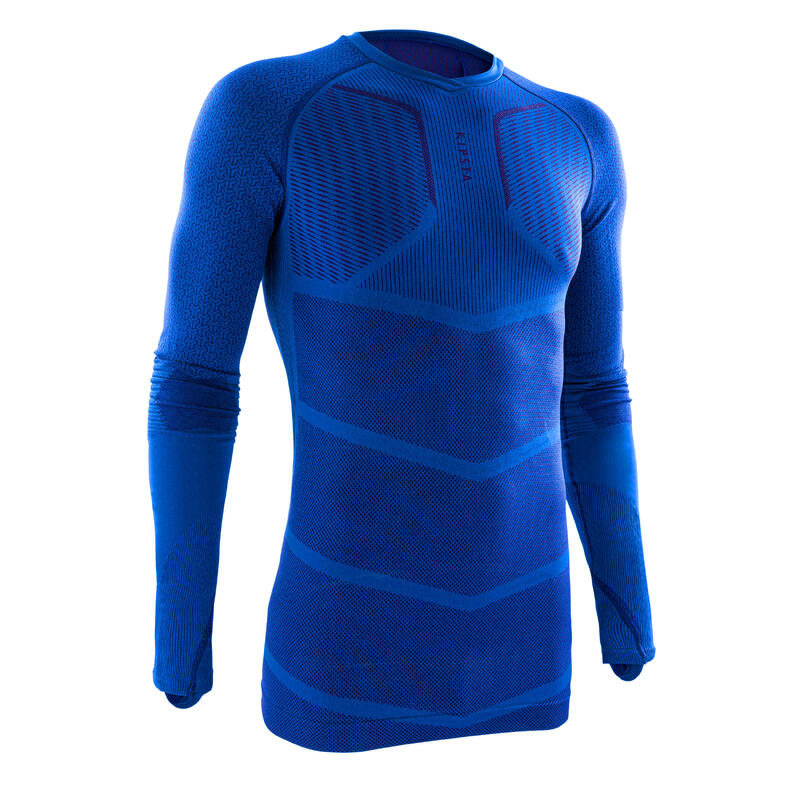 Thermoshirt unisex Keepdry 500 met lange mouwen indigoblauw