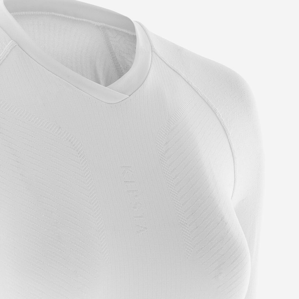 Adult Long-Sleeved Thermal Base Layer Top Keepdry 500 - White