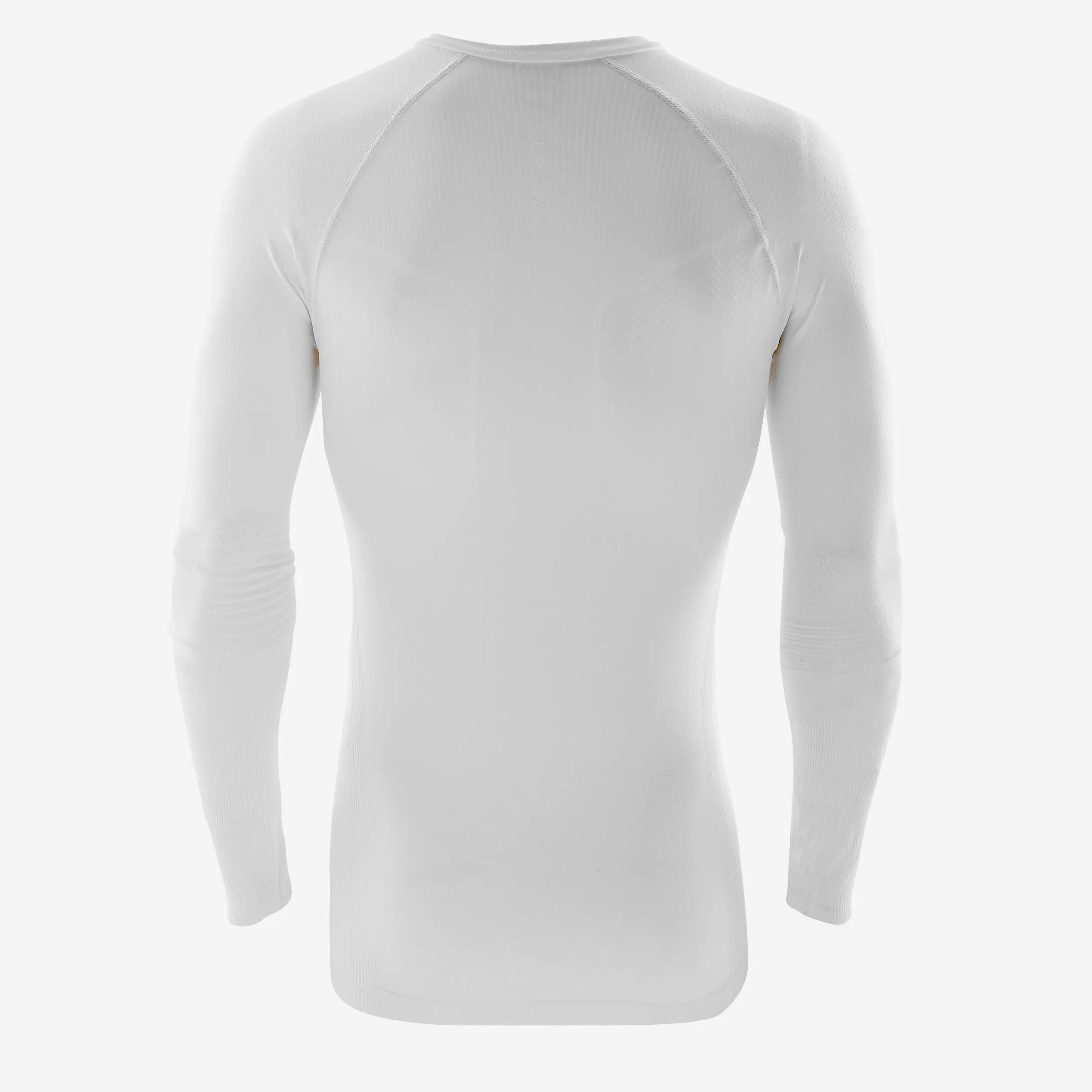 PRIMERA CAPA FÚTBOL CUELLO ALTO MANGA LARGA  ADULTO BLANCO KEEPDRY 500 5/11
