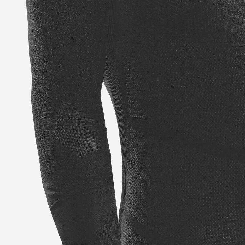 Thermoshirt unisex Keepdry 500 met lange mouwen zwart