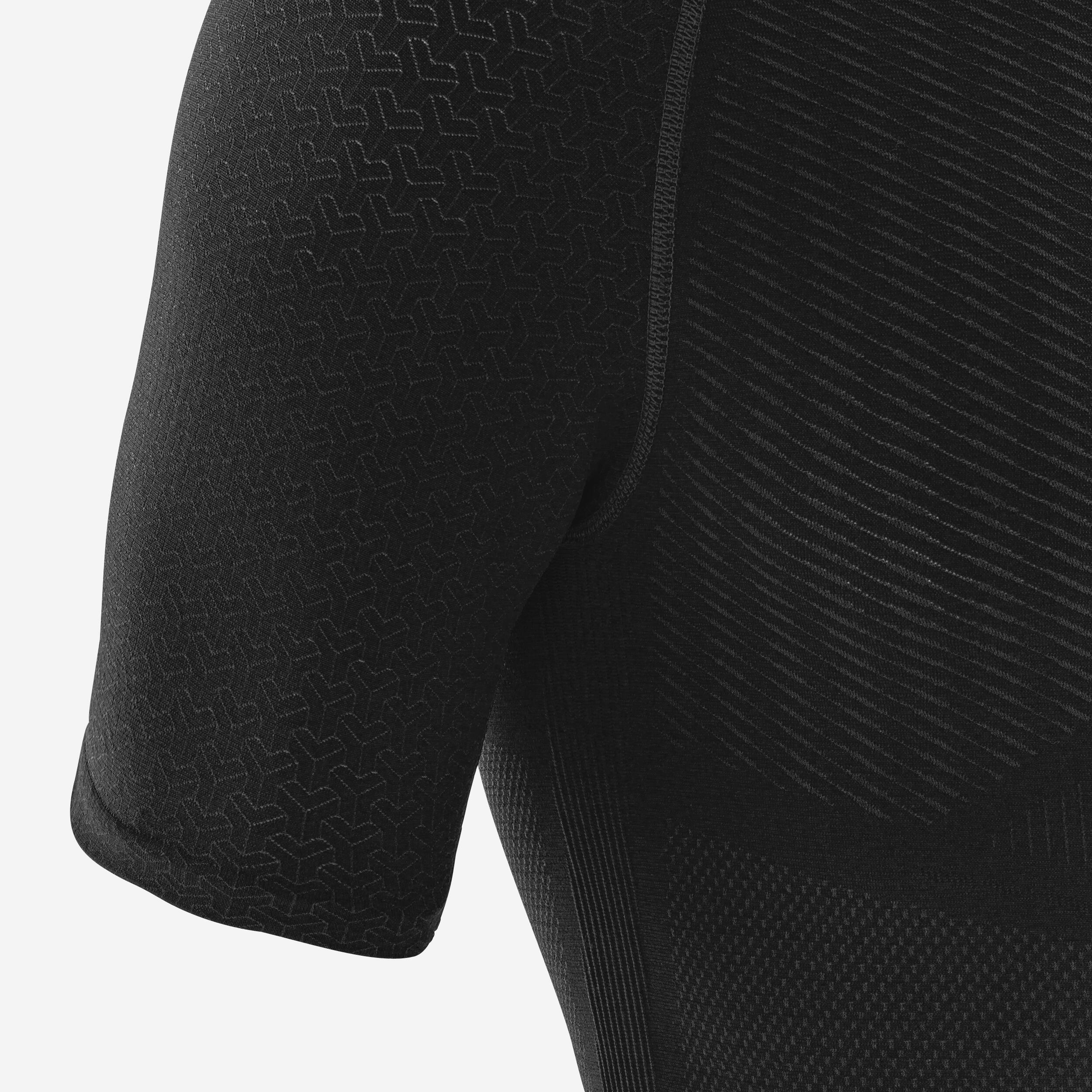 Men's Short-Sleeved Thermal Base Layer Top - Keepdry 500 Black