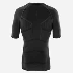 Adult Short-Sleeved Thermal Base Layer Top Keepdry 500 - Black