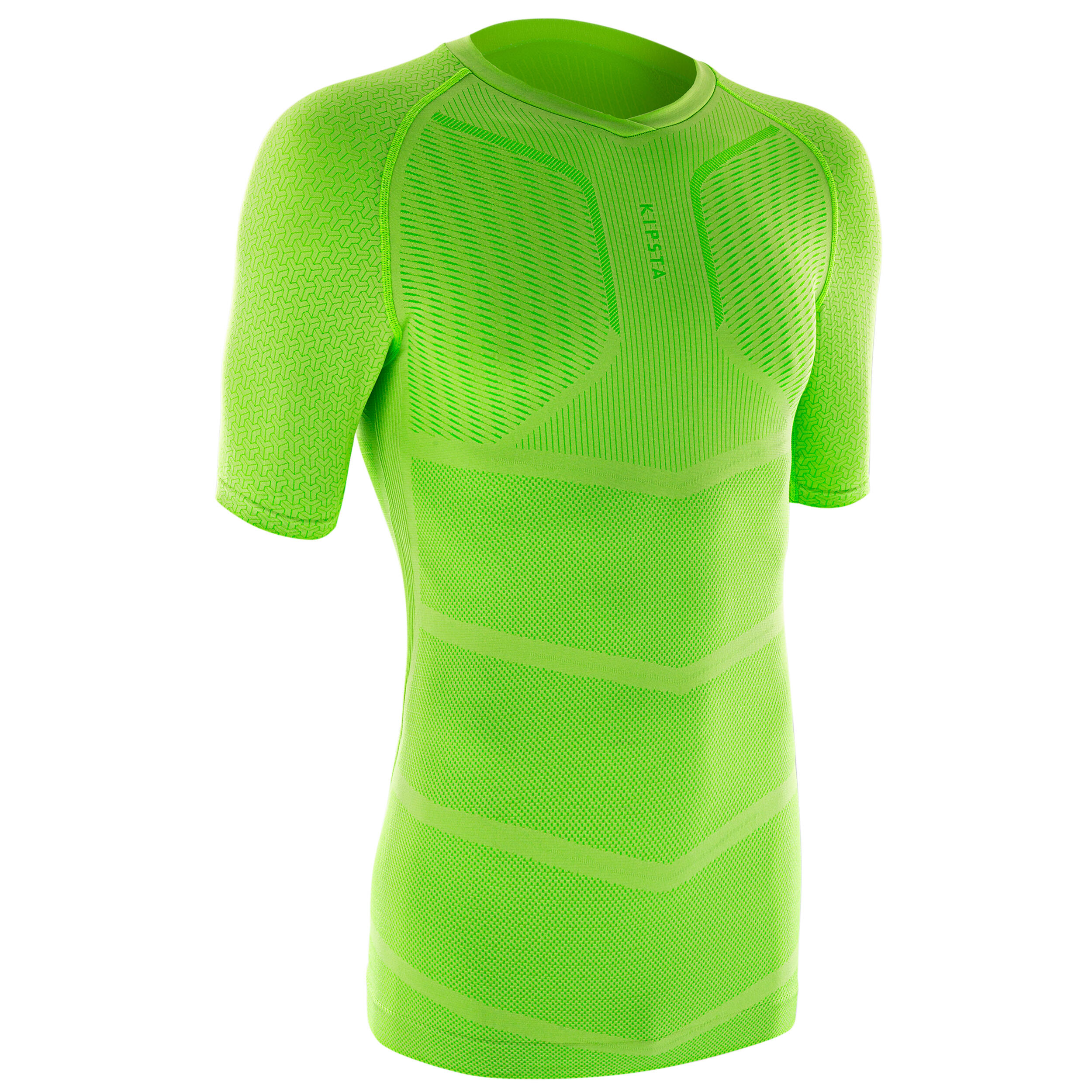 Adult Short-Sleeved Thermal Base Layer Top Keepdry - Aniseed 1/5