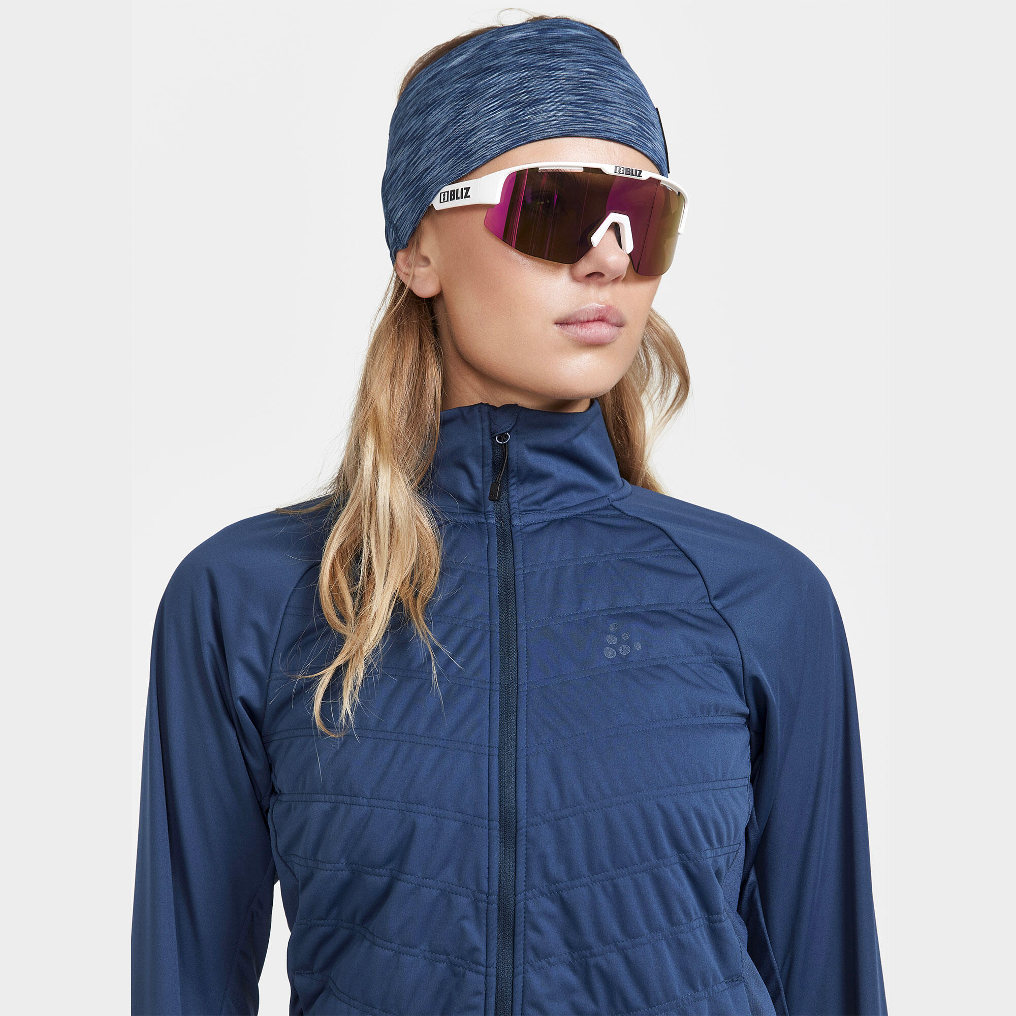 ADULT CROSS-COUNTRY SKI JACKET - ESSENCE WARM CRAFT WOMEN - BLUE