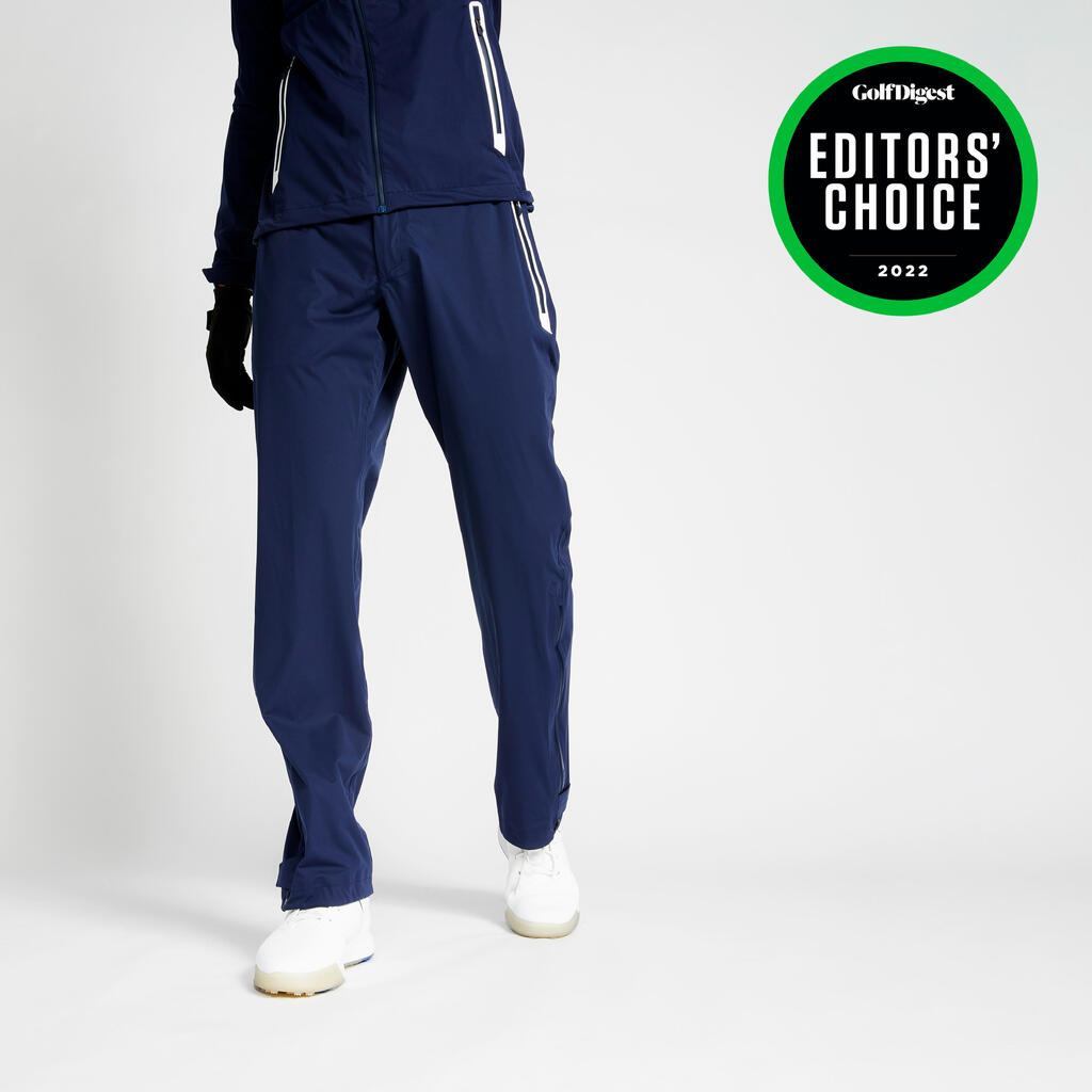 PANTALONE ZA GOLF RW500 MUŠKE NEPROMOČIVE - MORNARSKO PLAVE