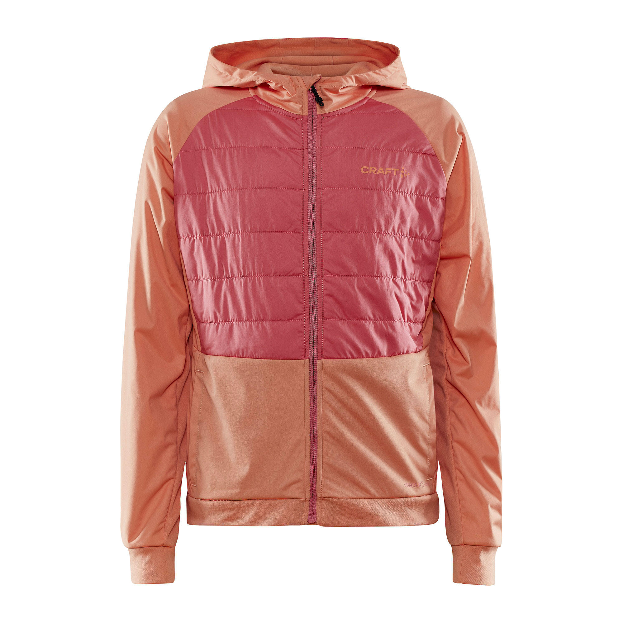 CRAFT Kids’ Cross-country Ski Jacket Thermal Hood Craft - Coral/Pink