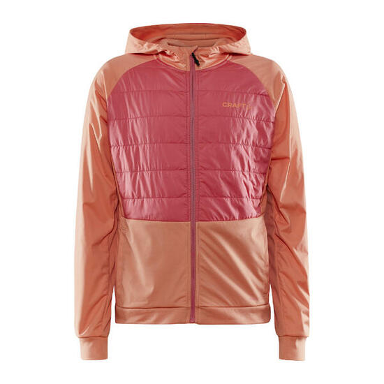 Veste ski de fond junior - thermal hood craft corail/rose
