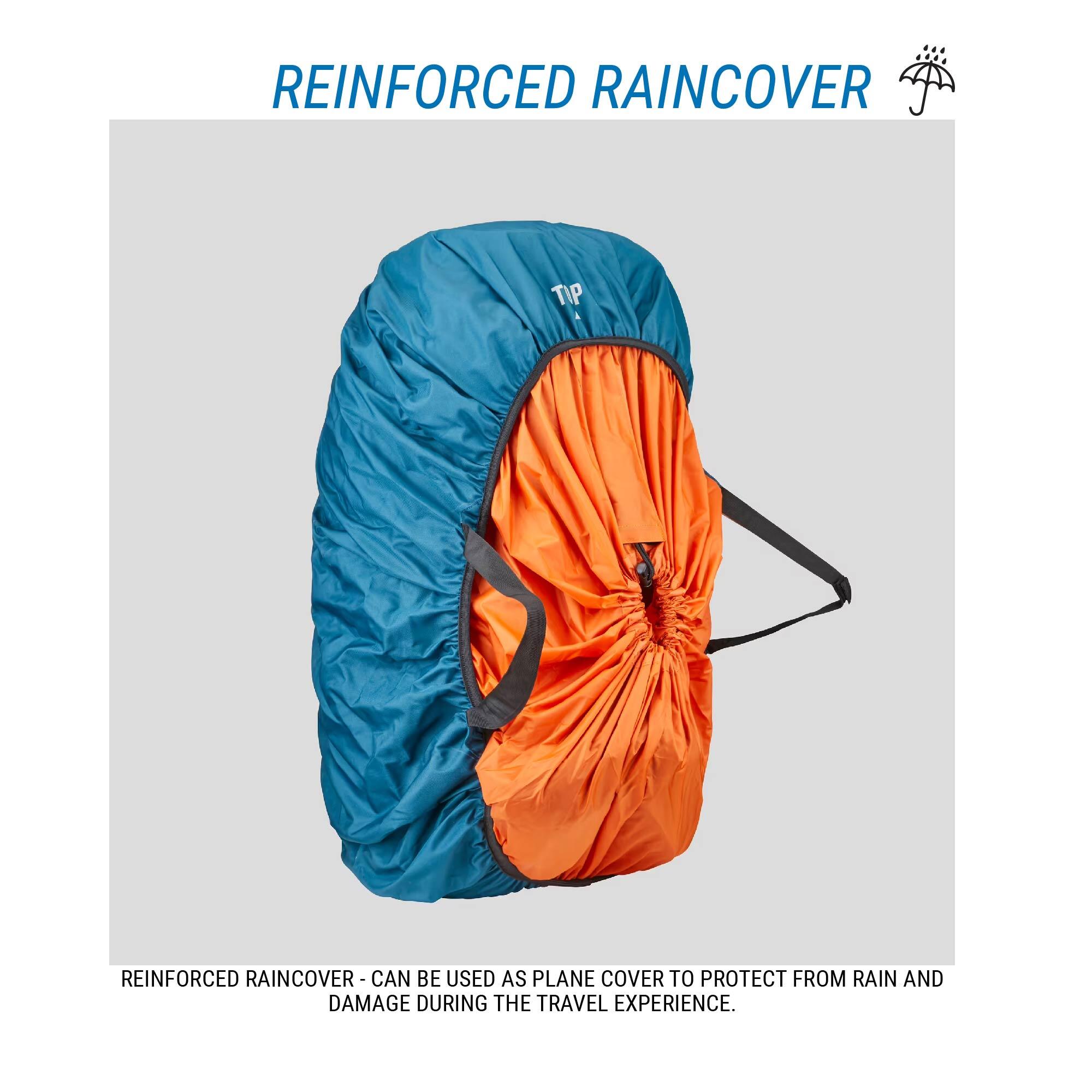 Travel Backpack 70 Liters - TRAVEL 500 Blue