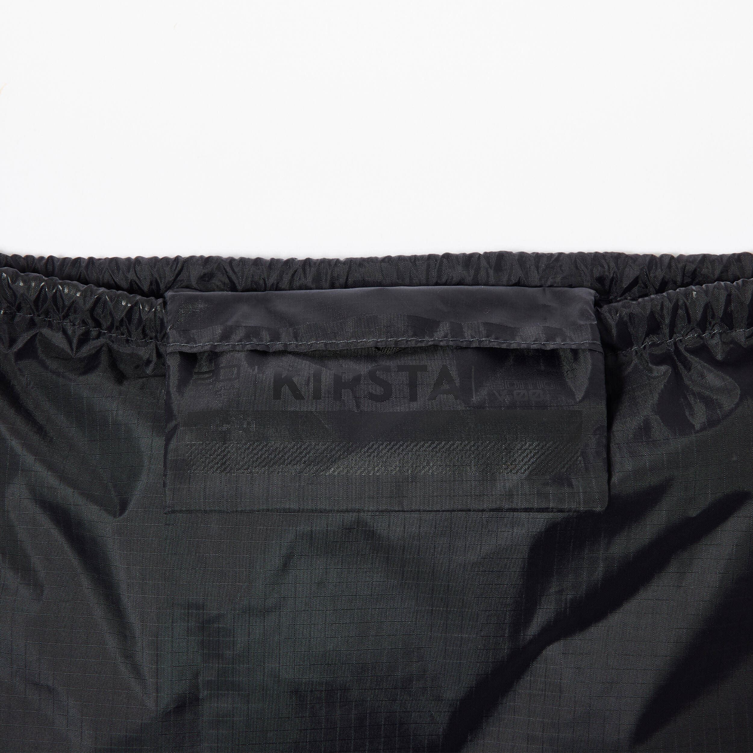 Drawstring Shoe Bag with Inner Zipped Storage Pocket Essential - Black -  2