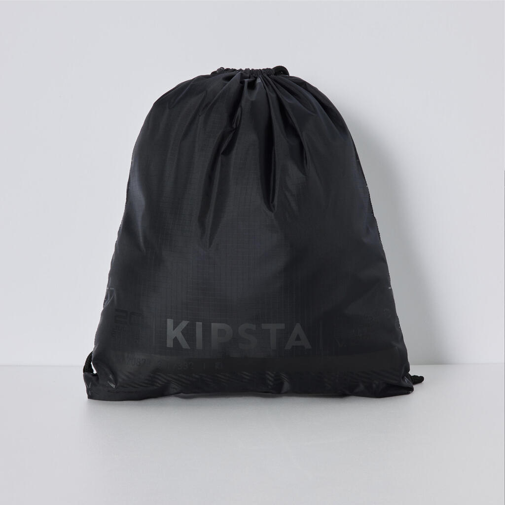 Batelių krepšys su užtraukimo virvele ir daiktų laikymo kišene „Essential“, juodas