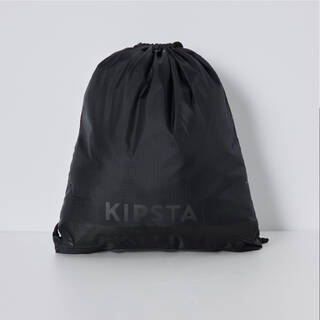 Drawstring Shoe Bag with Inner Zipped Storage Pocket Essential - Black