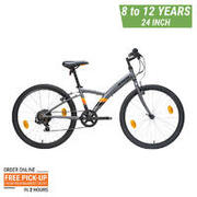 Kids Cycle Original 100 8 - 12 years (24 inch) - Grey Orange